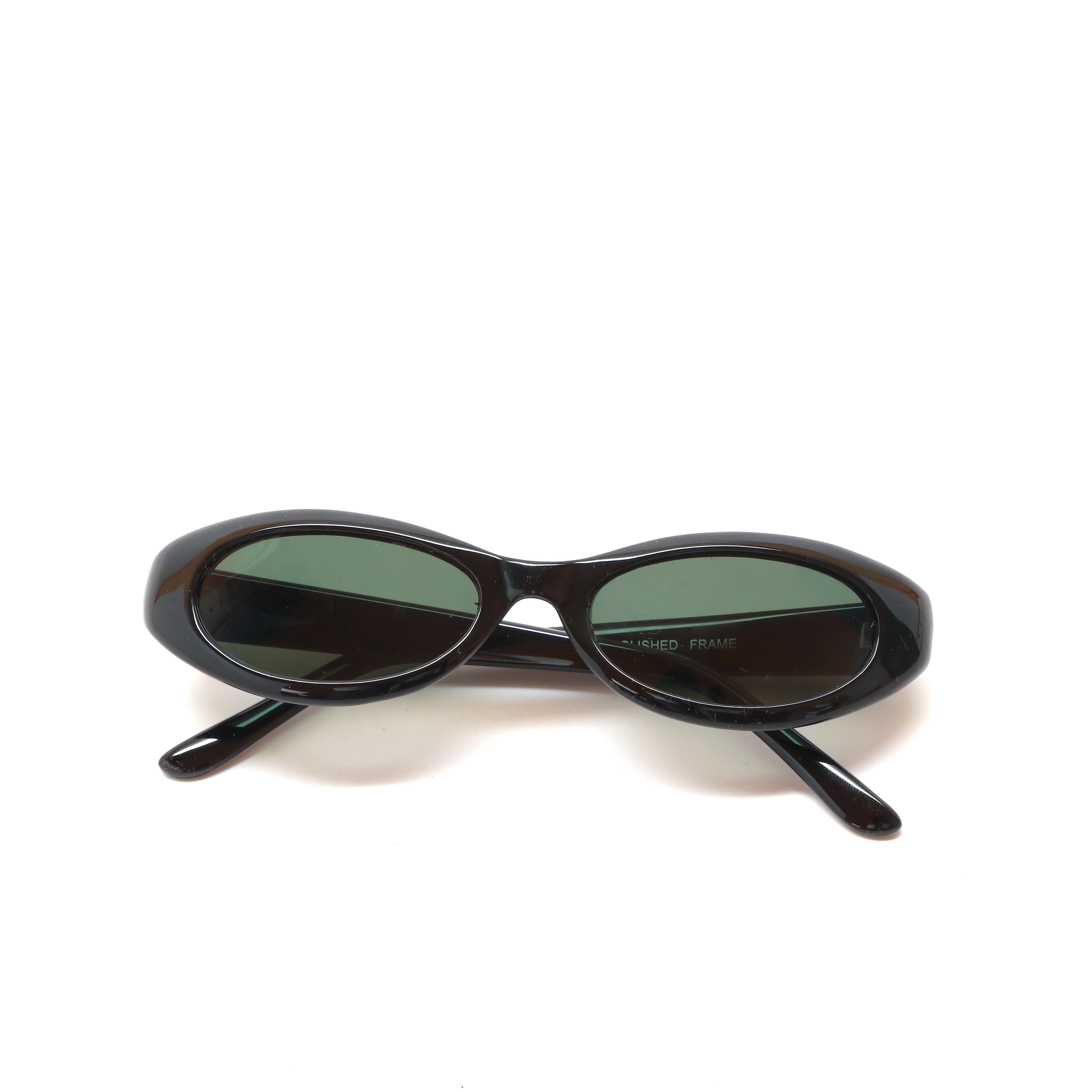 Deadstock Verona Vintage 90s Black Oval Sunglasses vivid_nynties — free download