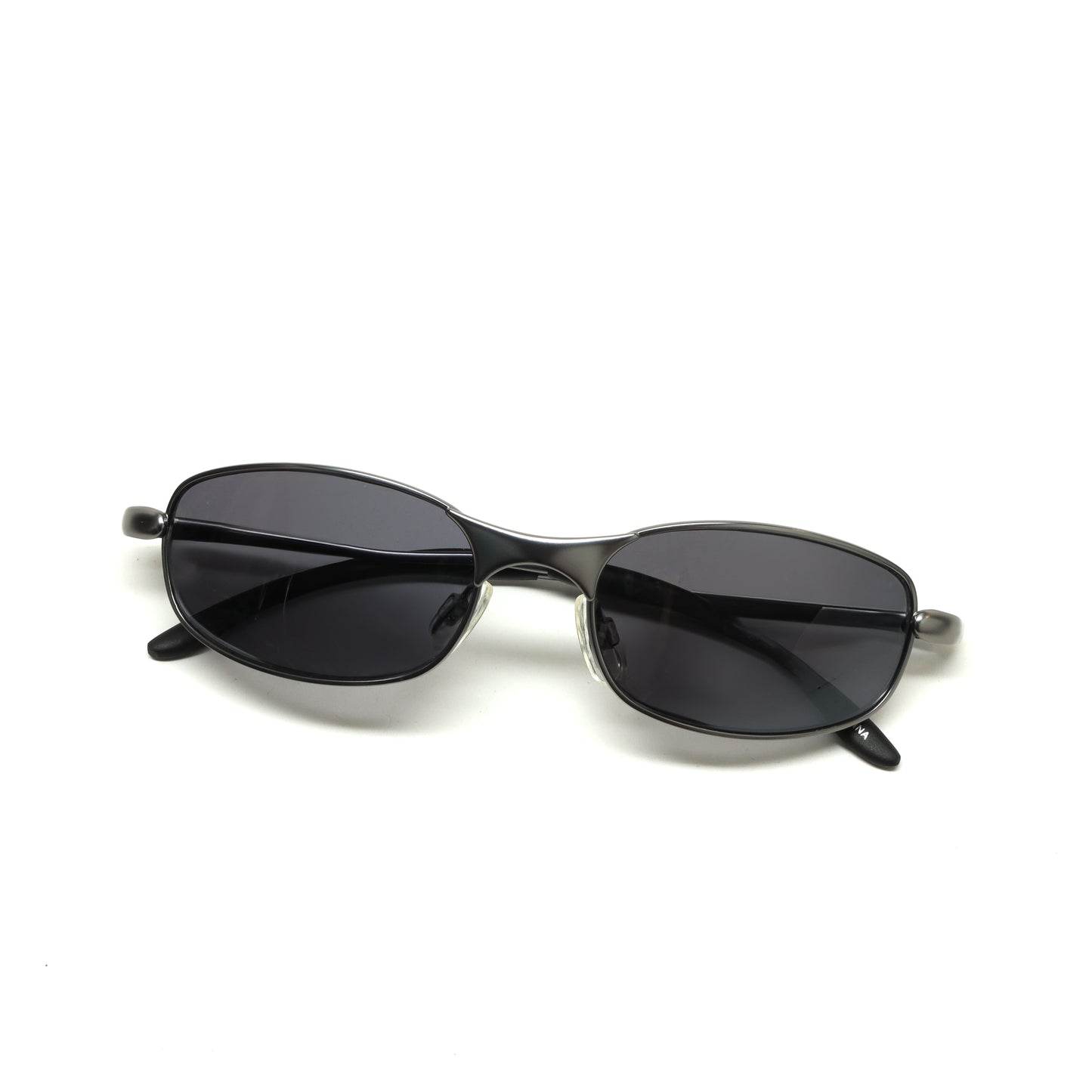 //Style 046// Vintage Small Size 90s Matrix Style Oval Shape Sunglasses - Grey