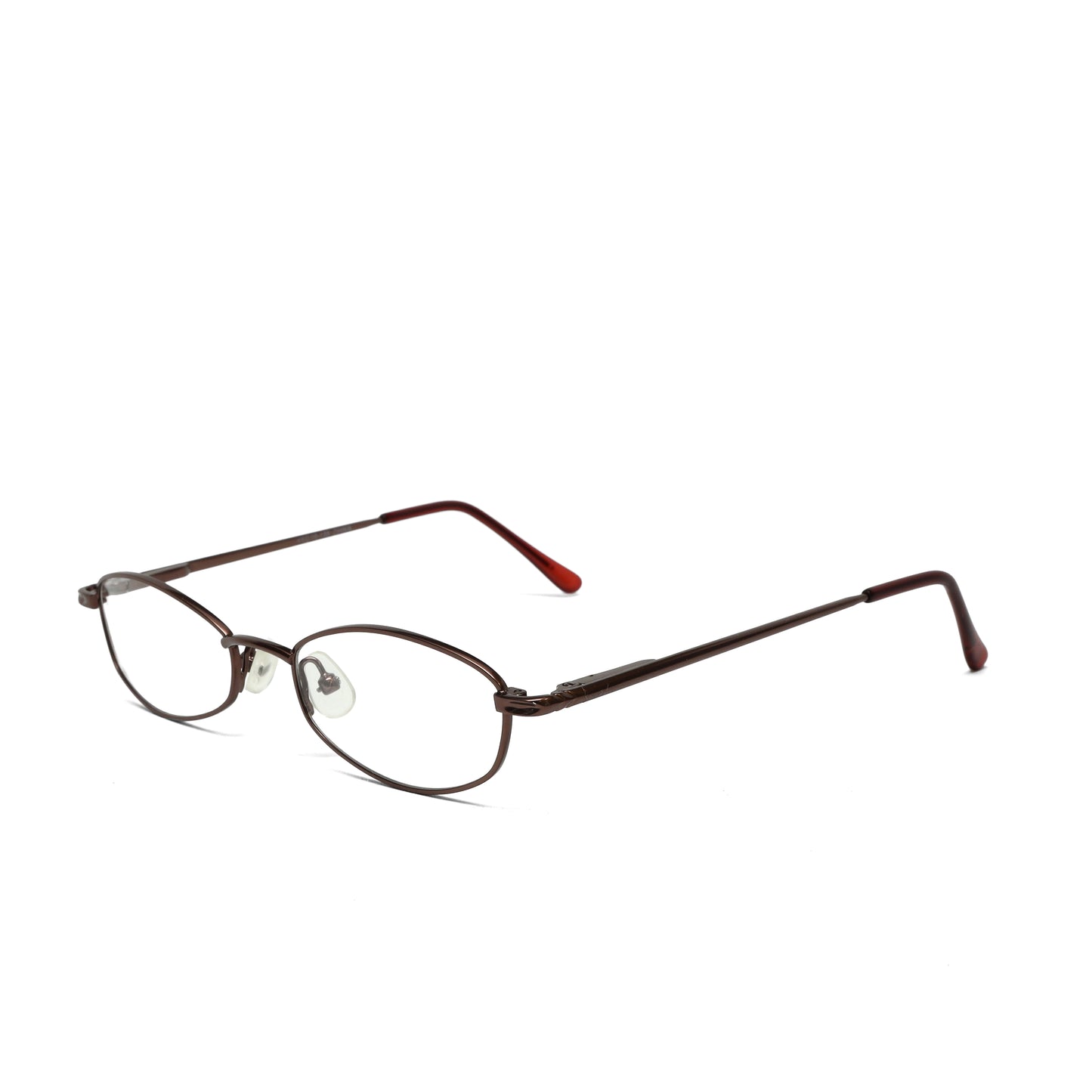 //Specs 084// Classic 1990s Wire Clear Lens Specs w/Spring Hinges – Silver