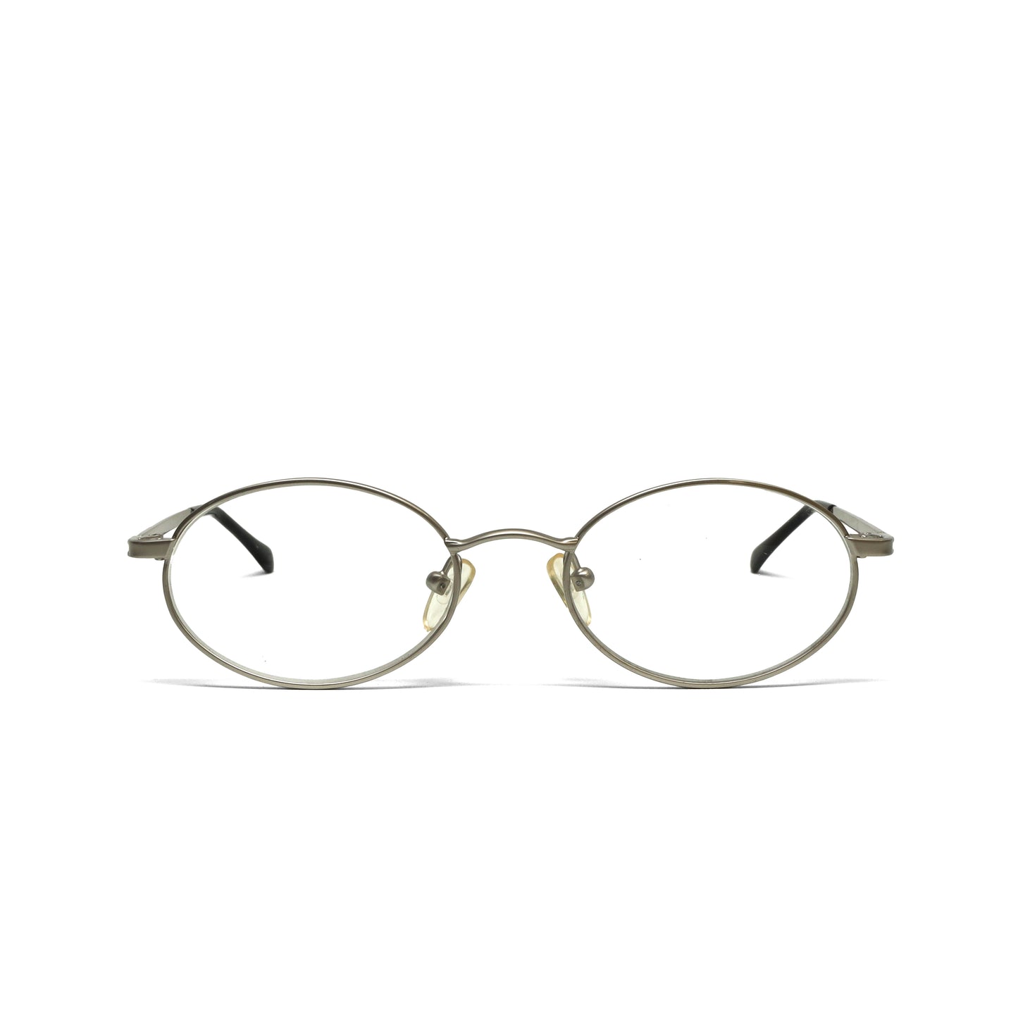 //Specs 154// Vintage 90s Classic Silver Wire Oval Spectacles