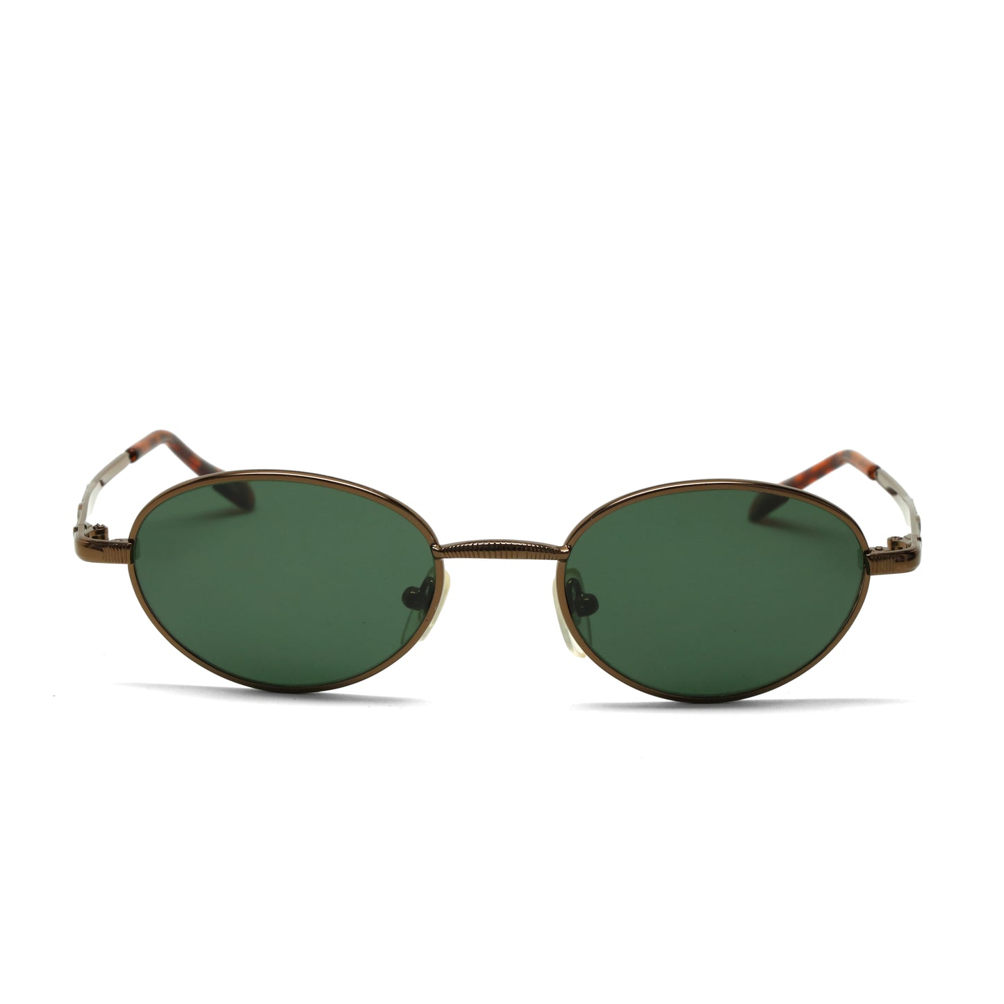 //Style 1008// Vintage 1998 Downward Angled Wire Oval Shaped Sunglasses - Bronze