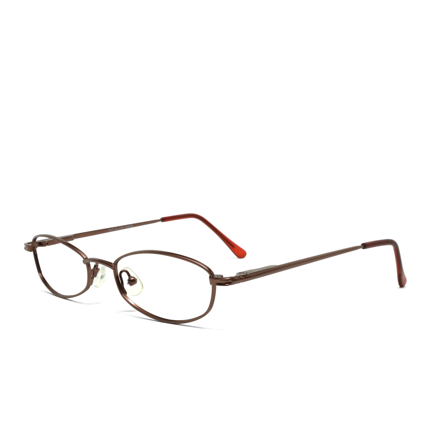 //Specs 084// Classic 1990s Wire Non Lens Specs w/Spring Hinges – Maroon