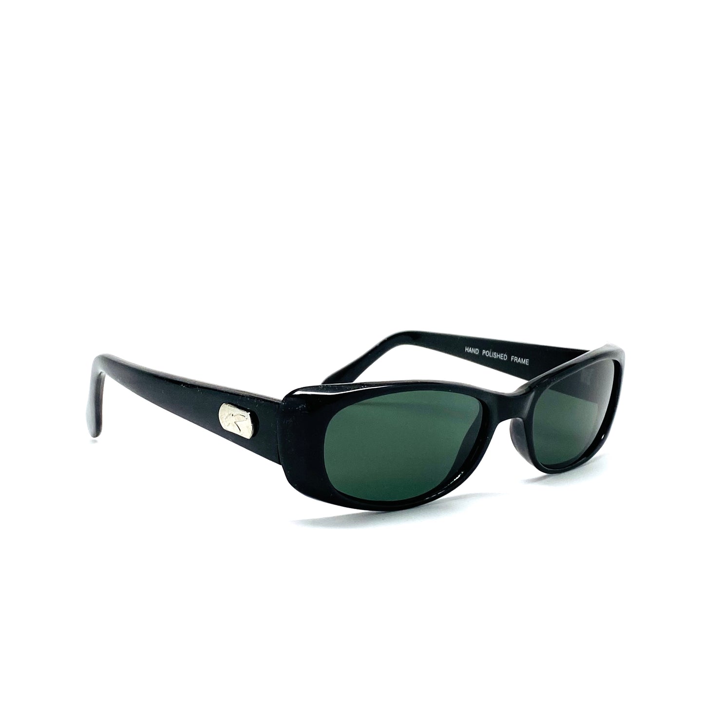 Vintage Small Sized 90s Mod Rectangle Sunglasses - Black