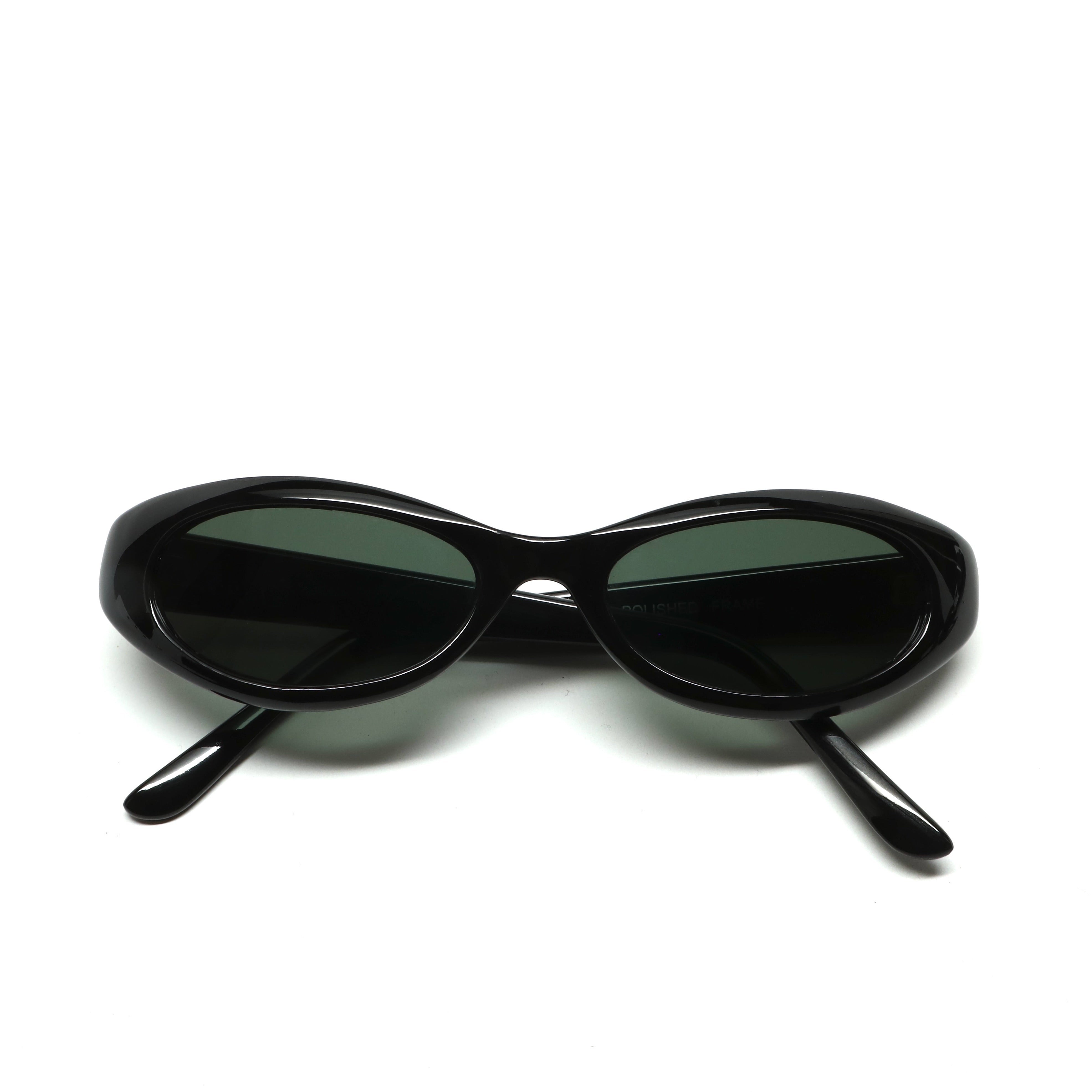 Deadstock Verona Vintage 90s Black Oval Sunglasses vivid_nynties — free download