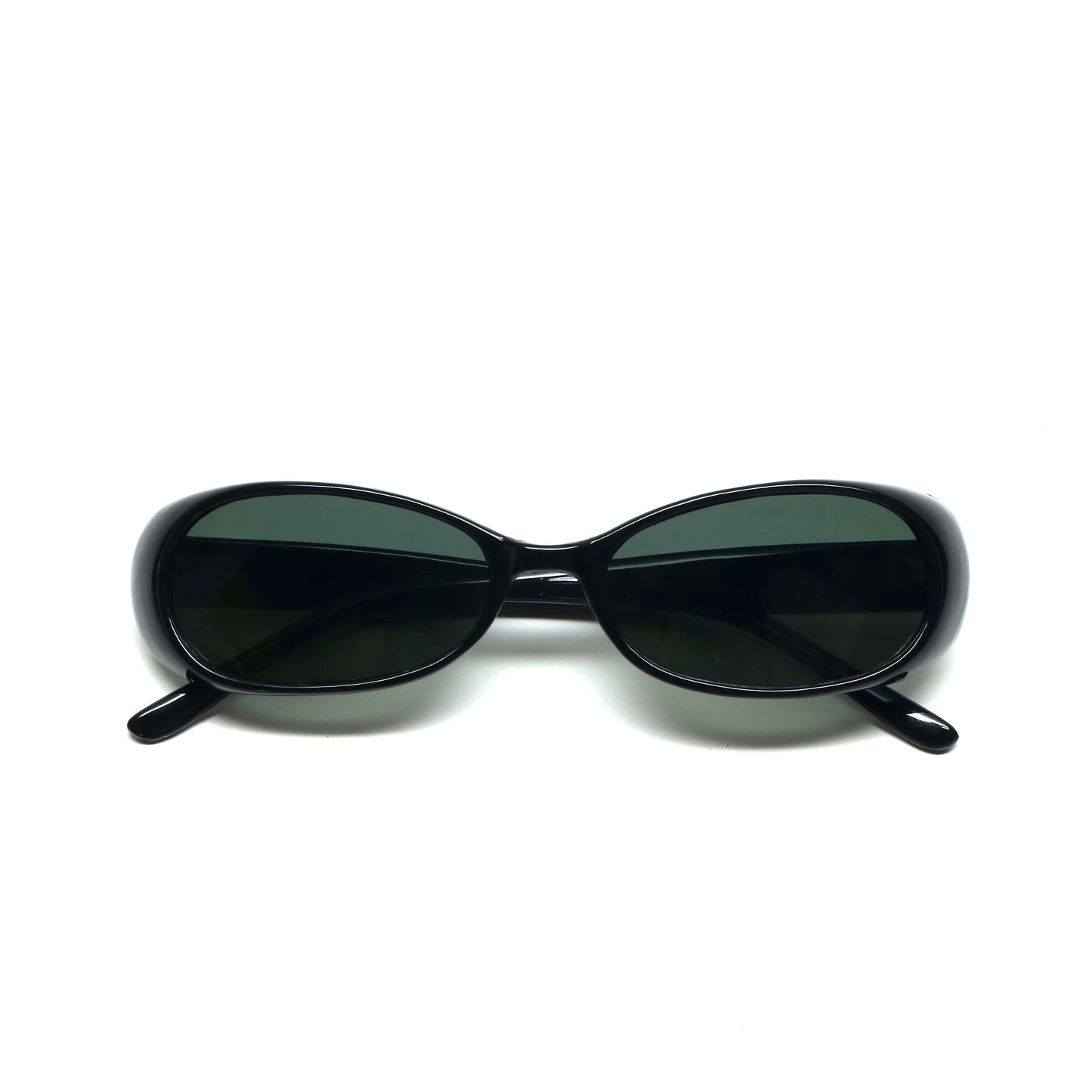 //Style 65// Vintage 90s Standard Original Oval Sunglasses - Black