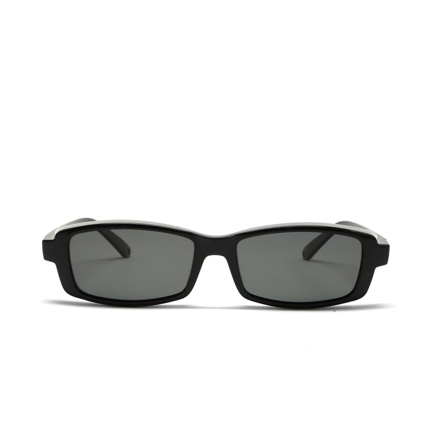//Polarized // Deluxe Oversized Black Rectangle Frame Deadstock Sunglasses