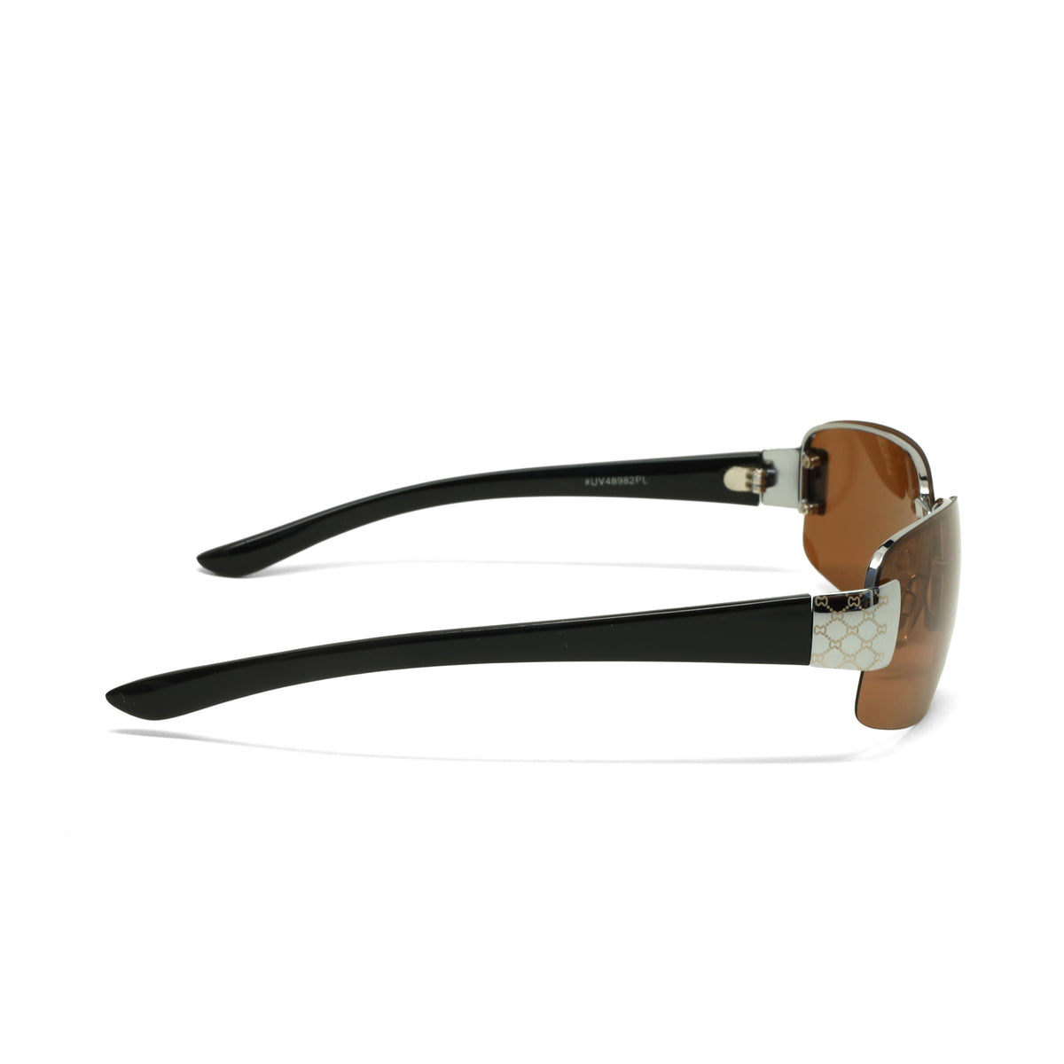 //POLARIZED// Deluxe Vintage Late 90s Frameless Sunglasses - Brown