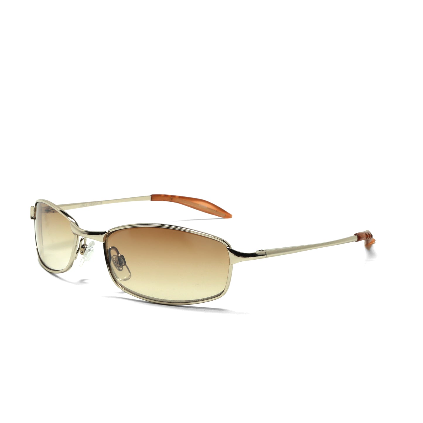 //Style 1670// Classic 90s Vintage Wire Metal Rectangle Sunglasses - Brown