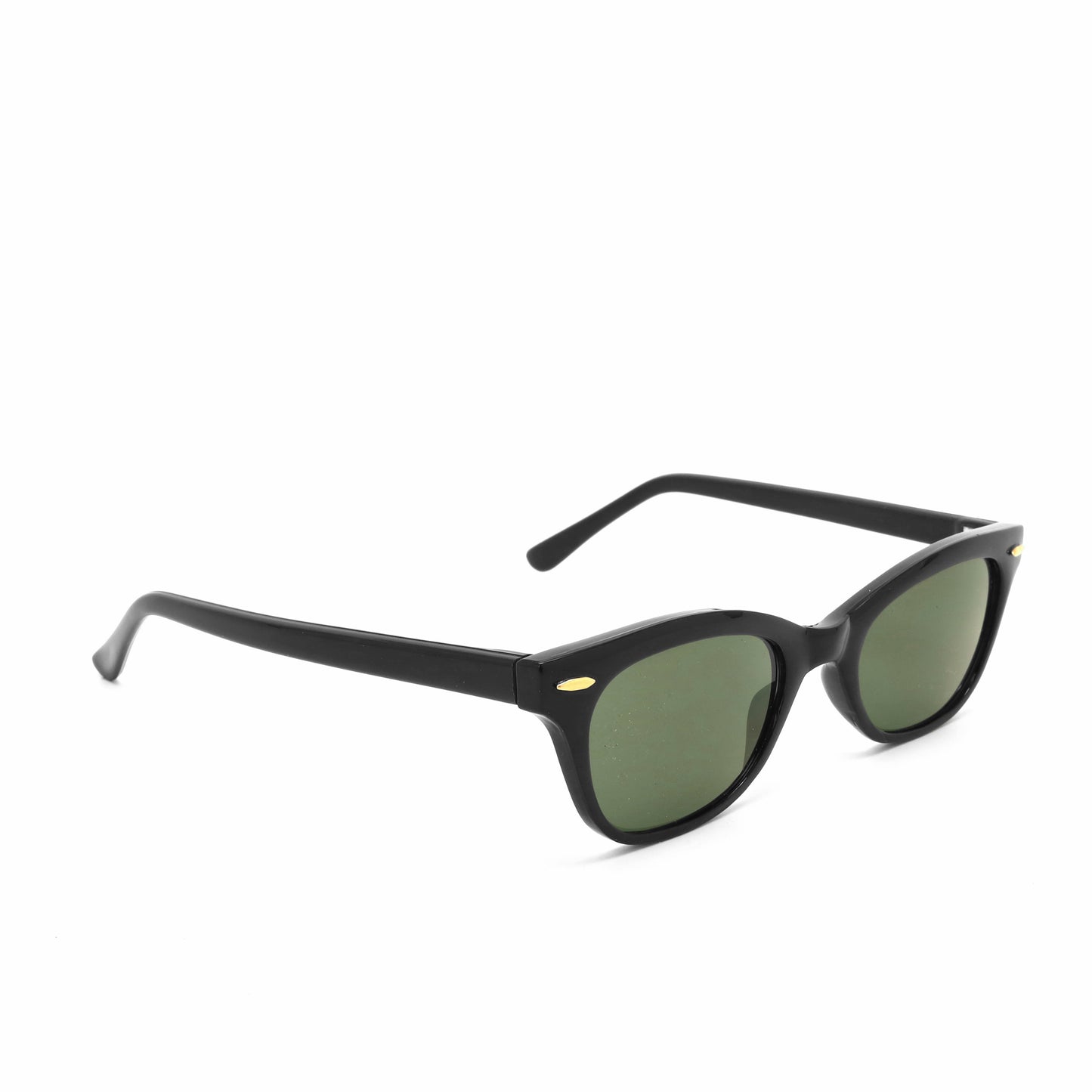 Vintage 90s Hornrimmed Style Wayfarer Sunglasses - Black