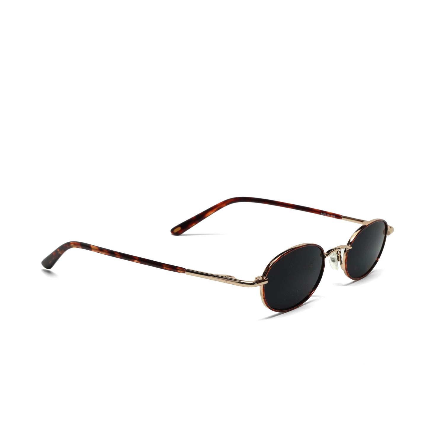 //Style M20 // Deluxe Vintage Small Wire Oval Dark Lens Sunglasses - Tortoise
