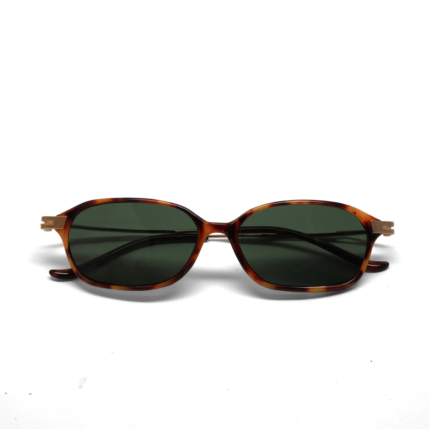 //Style 586// True Vintage 1990s Wire Frame Rectangle Frame Sunglasses - Tortoise