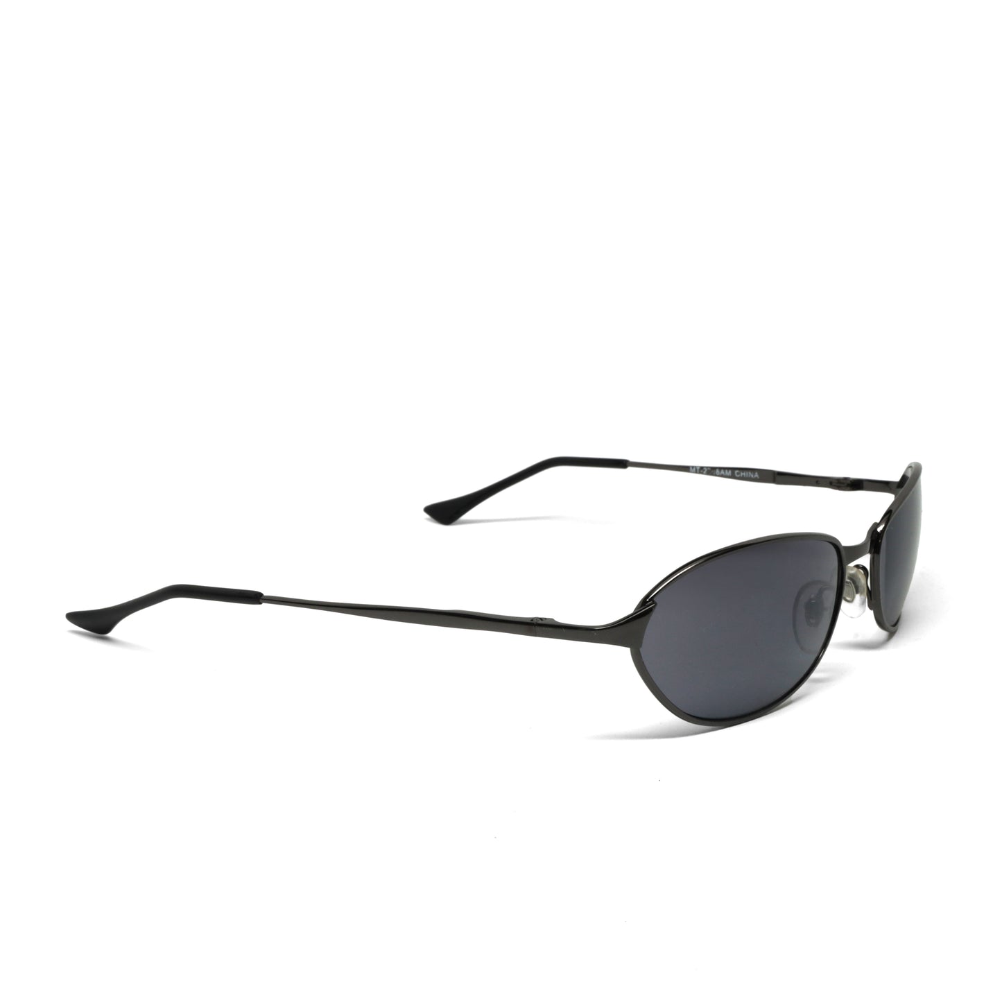 //Style 048// Classic Vintage Late 90s Wire Oval Sunglasses - Grey