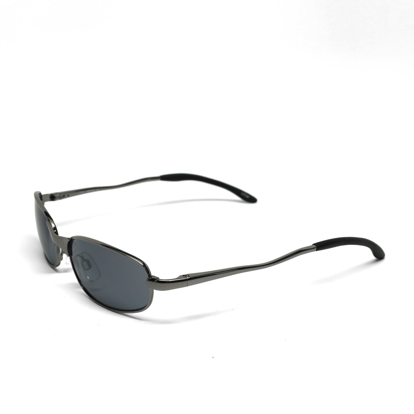 //Style 046// Vintage Small Size 90s Matrix Style Oval Shape Sunglasses - Grey