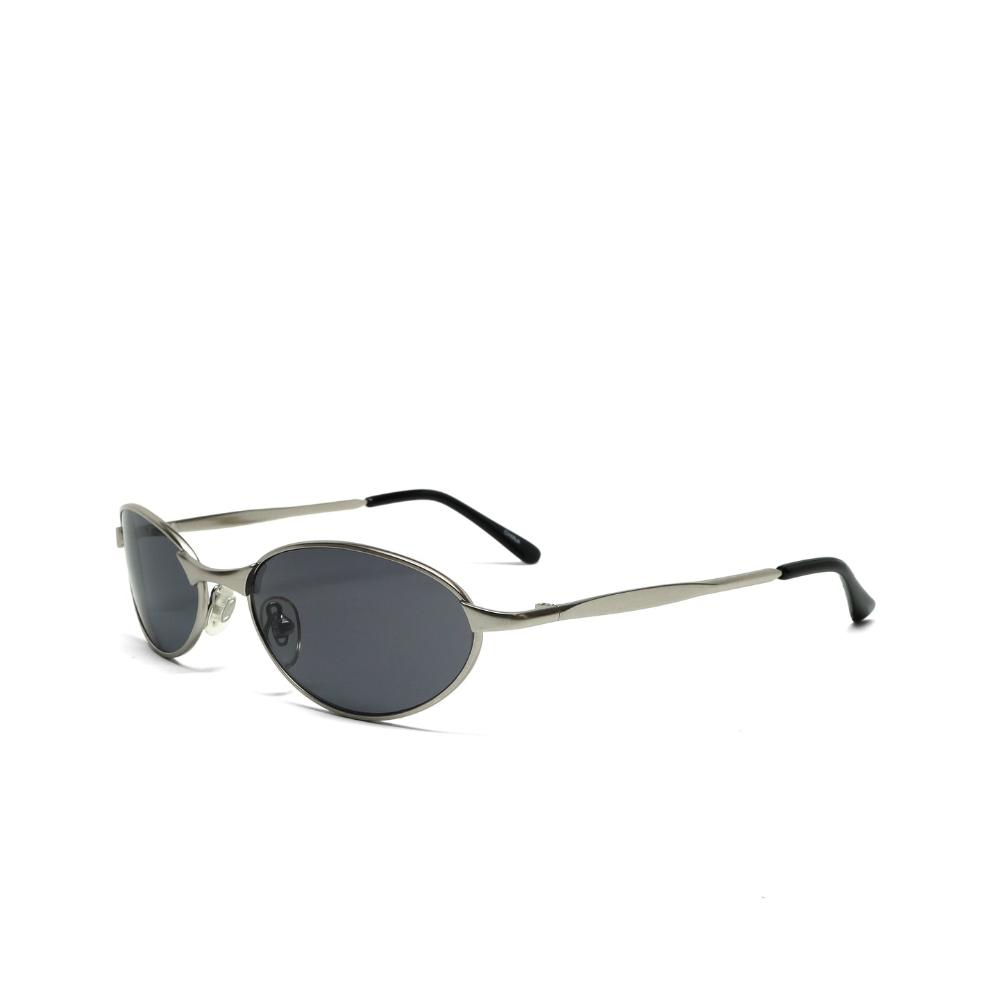 //Style 058// Classic Vintage Late 90s Wire Oval Sunglasses - Silver