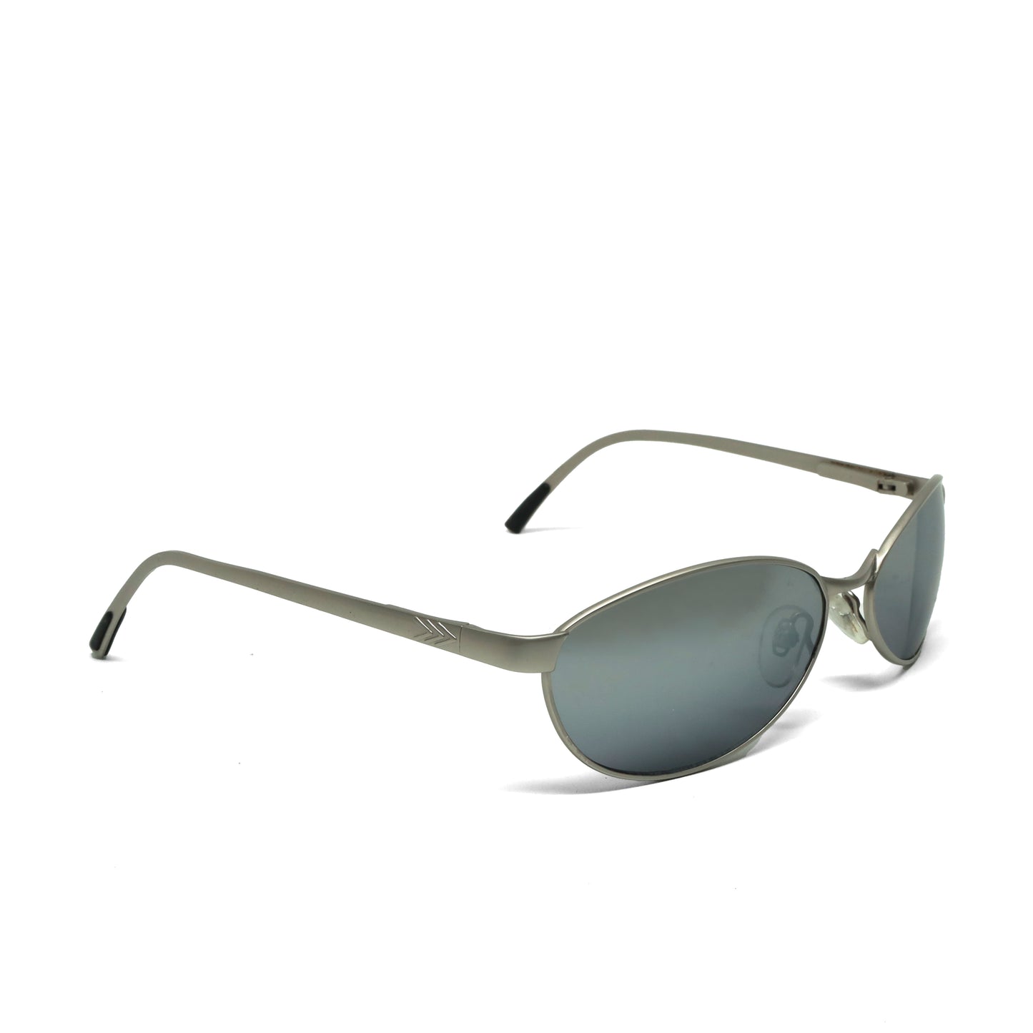 //Style 486// Classic Vintage Late 90s Wire Oval Sunglasses - Silver