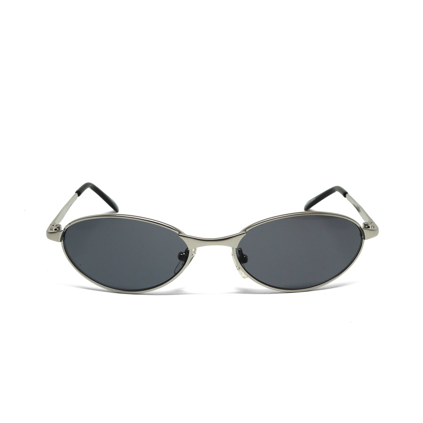 //Style 058// Classic Vintage Late 90s Wire Oval Sunglasses - Silver