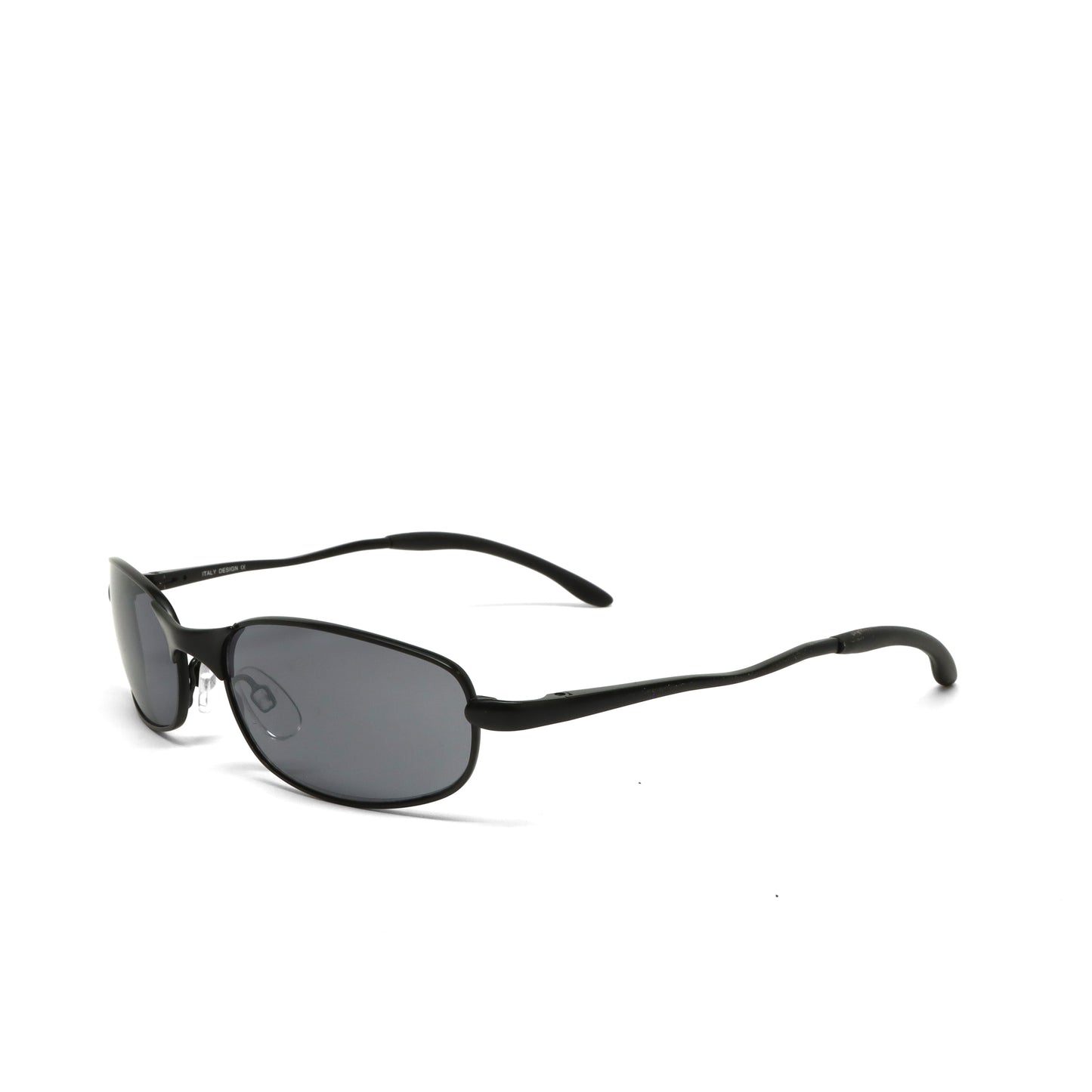 //Style 046// Vintage Small Size 90s Matrix Style Oval Shape Sunglasses - Black