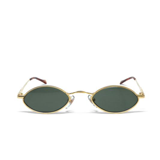 //Style 651// Deluxe True 90s Vintage Thin Wire Circular Sunglasses - Gold