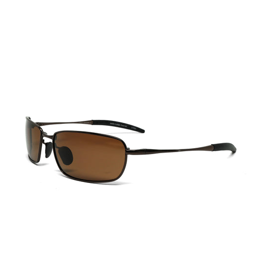 //Style 853// Polarized Vintage 90s Wraparound Wire Sunglasses - Bronze