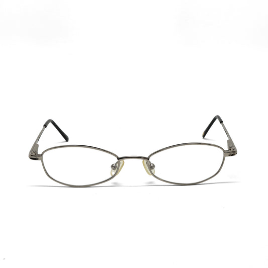 //Specs 084// Classic 1990s Wire Clear Lens Specs w/Spring Hinges – Silver