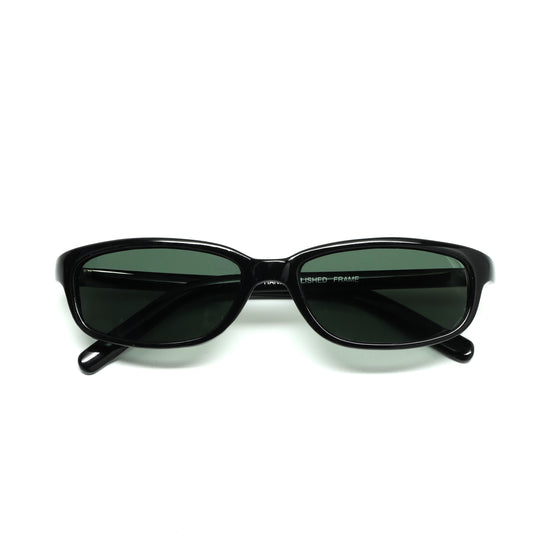 //Style 67// Vintage Small Size Narrow Frame Slim Rectangle Sunglasses - Black