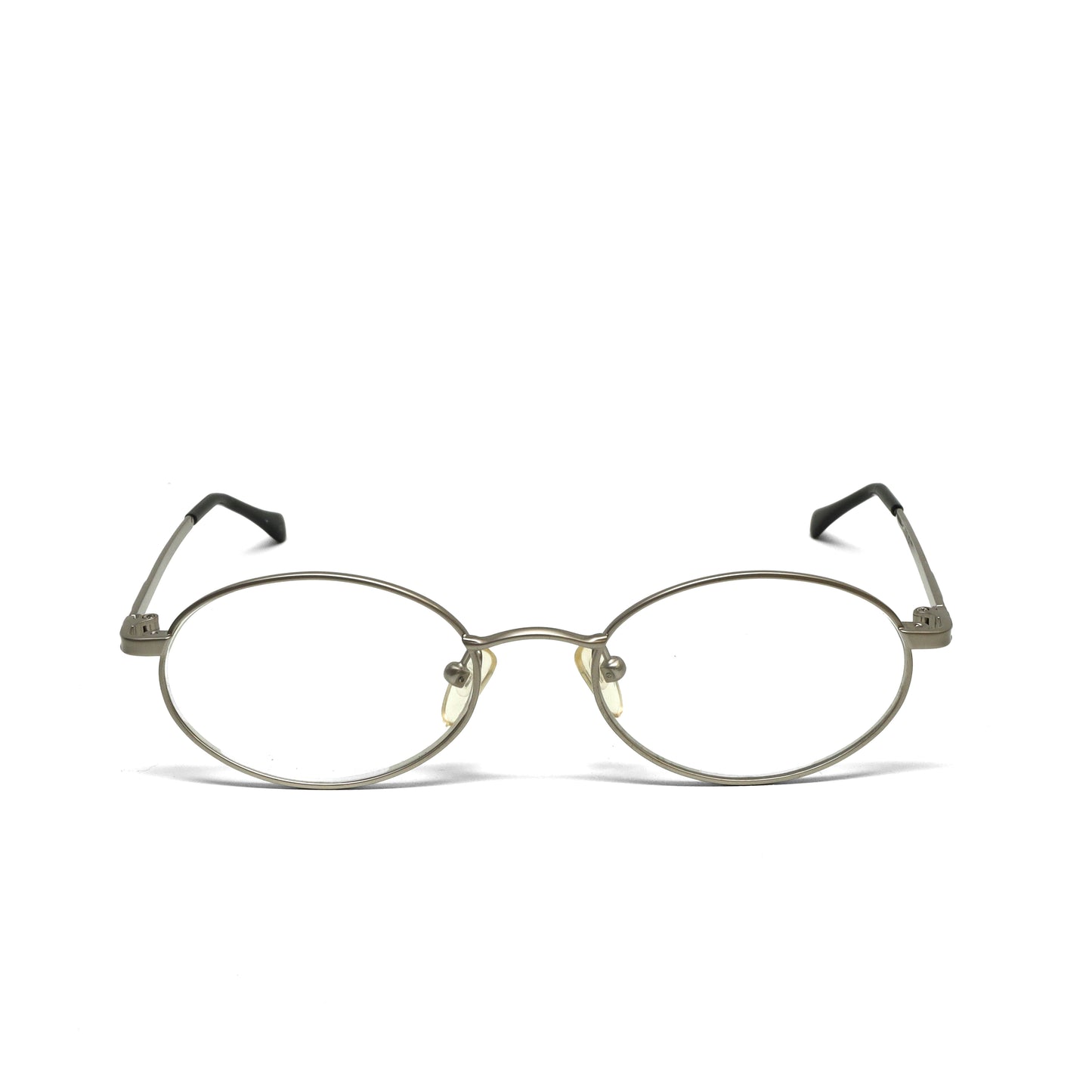 //Specs 154// Vintage 90s Classic Silver Wire Oval Spectacles