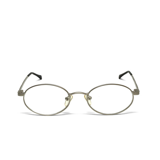 //Specs 154// Vintage 90s Classic Silver Wire Oval Spectacles