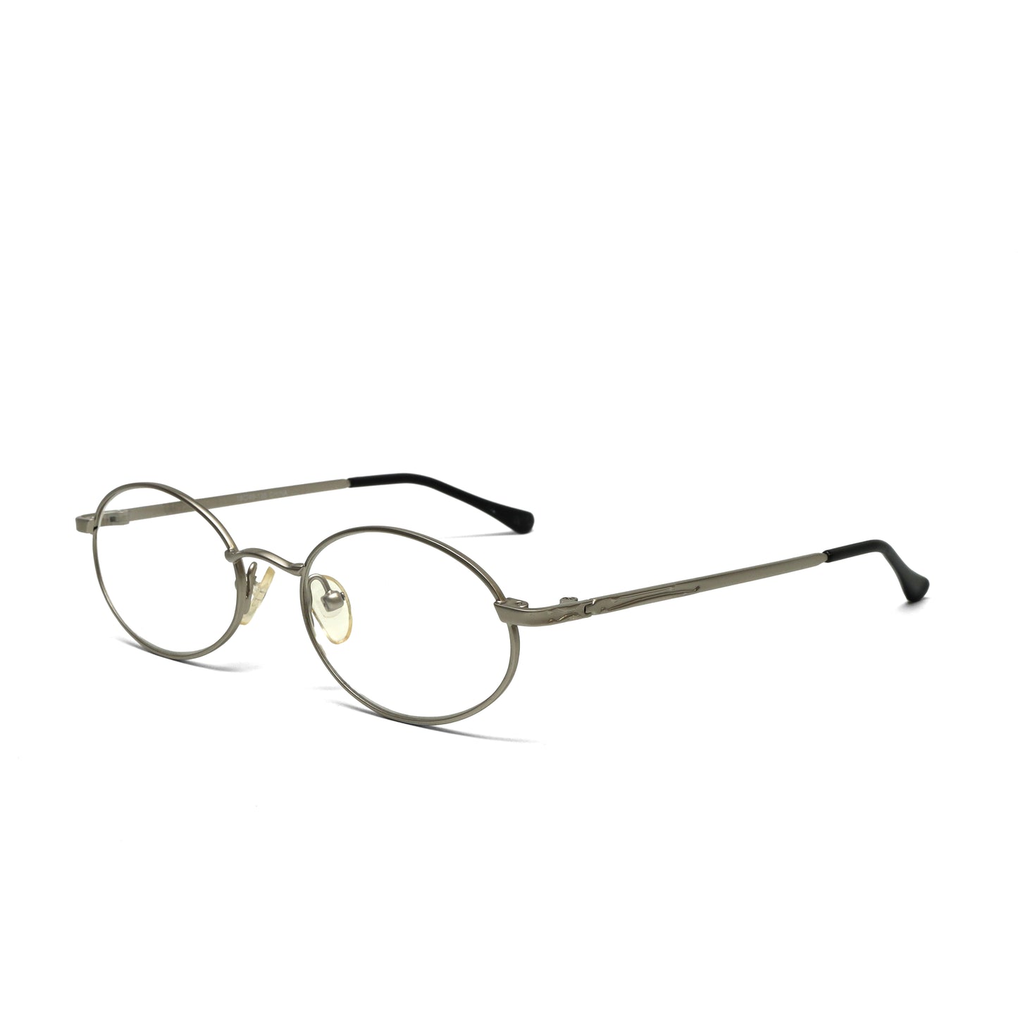 //Specs 154// Vintage 90s Classic Silver Wire Oval Spectacles