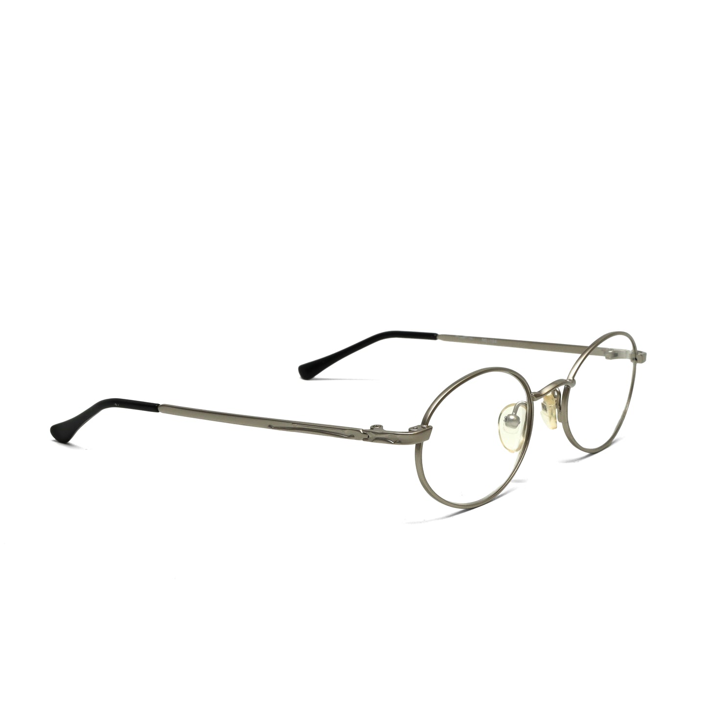 //Specs 154// Vintage 90s Classic Silver Wire Oval Spectacles