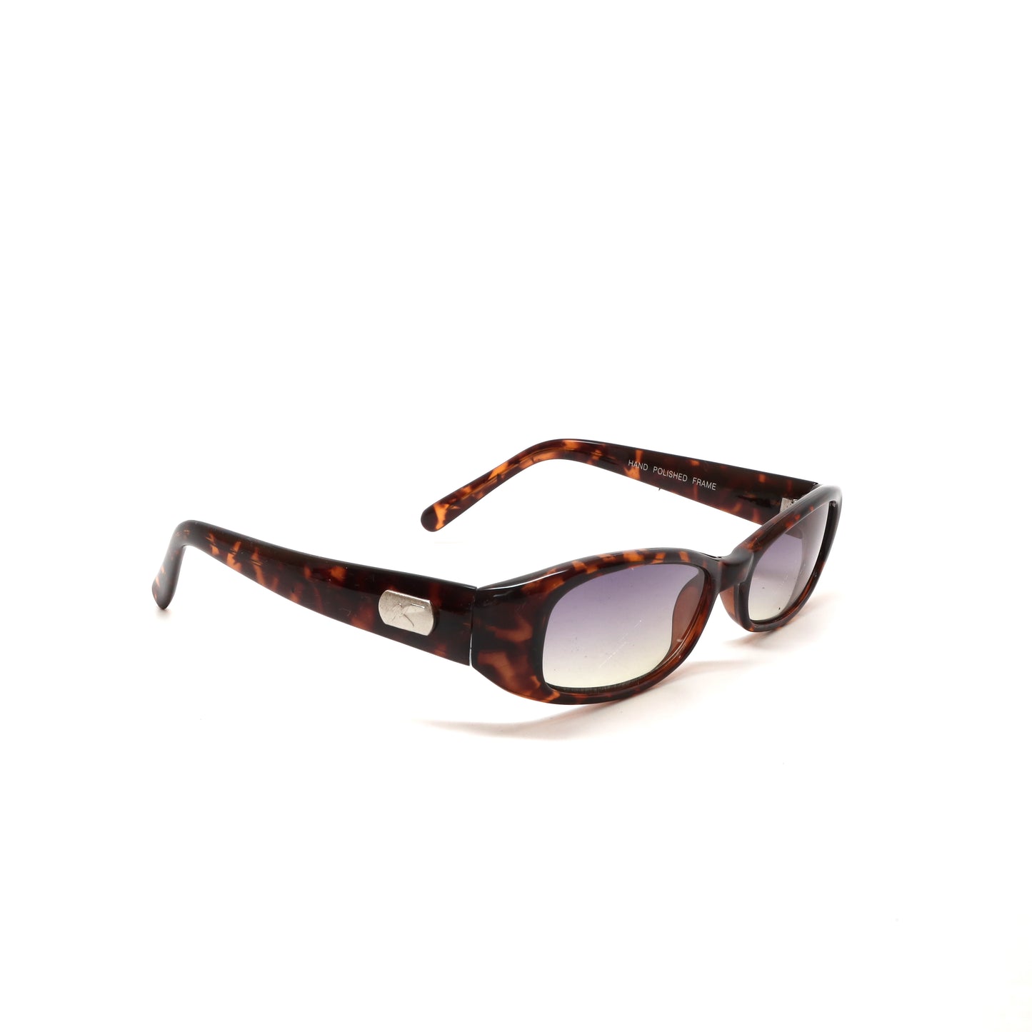 Vintage Small Size 90s Deadstock Rectangle Sunglasses - Tortoise Grey