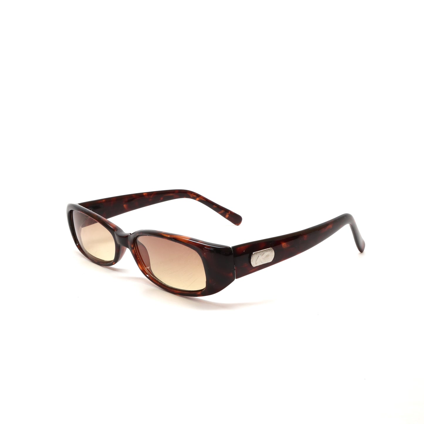 Vintage Small Size 90s Deadstock Rectangle Sunglasses - Tortoise Tan