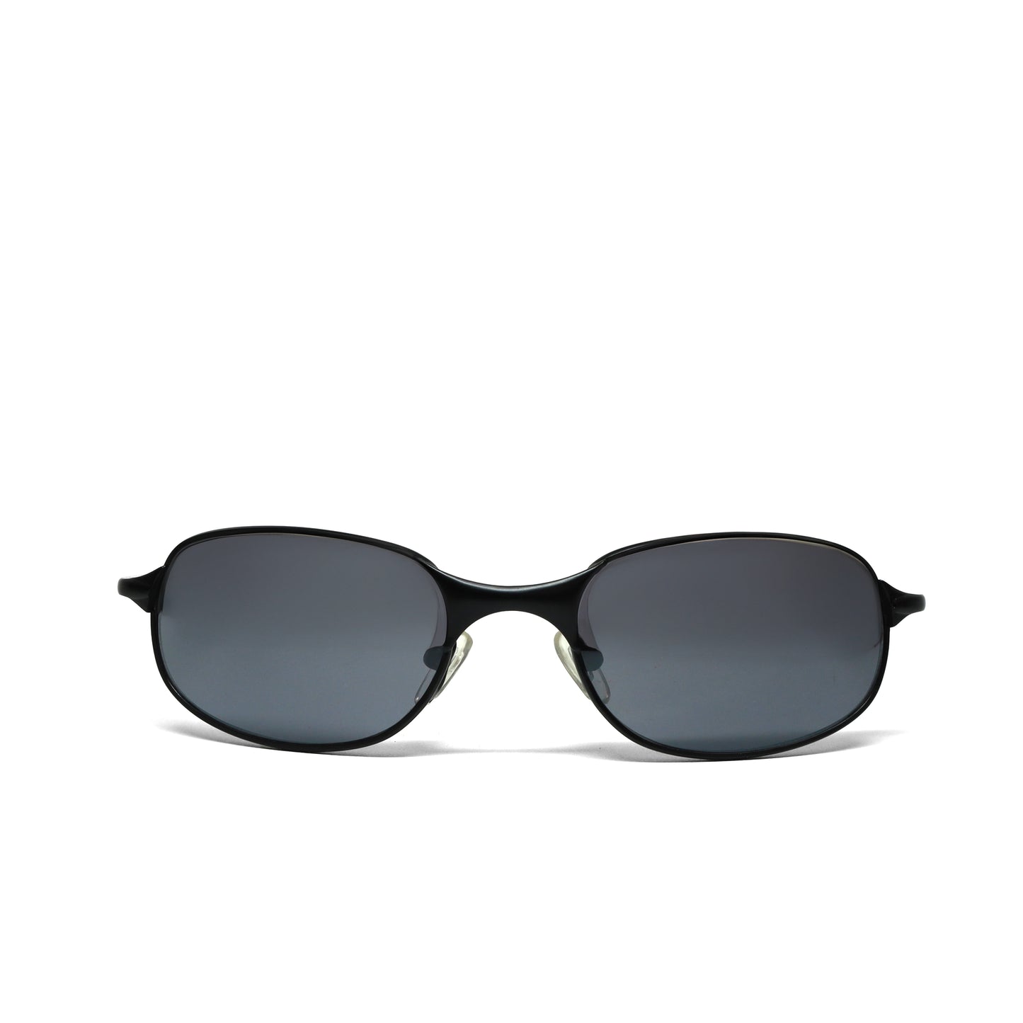 //Style 2026// Classic Wraparound Vintage Late 90s Wire Oval Sunglasses - Black