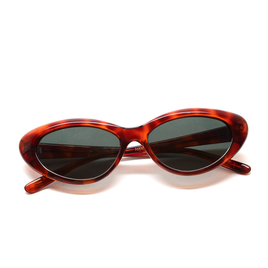 Vintage Small Size 90s Deadstock Mathilde Arched Triangle Sunglasses- Red