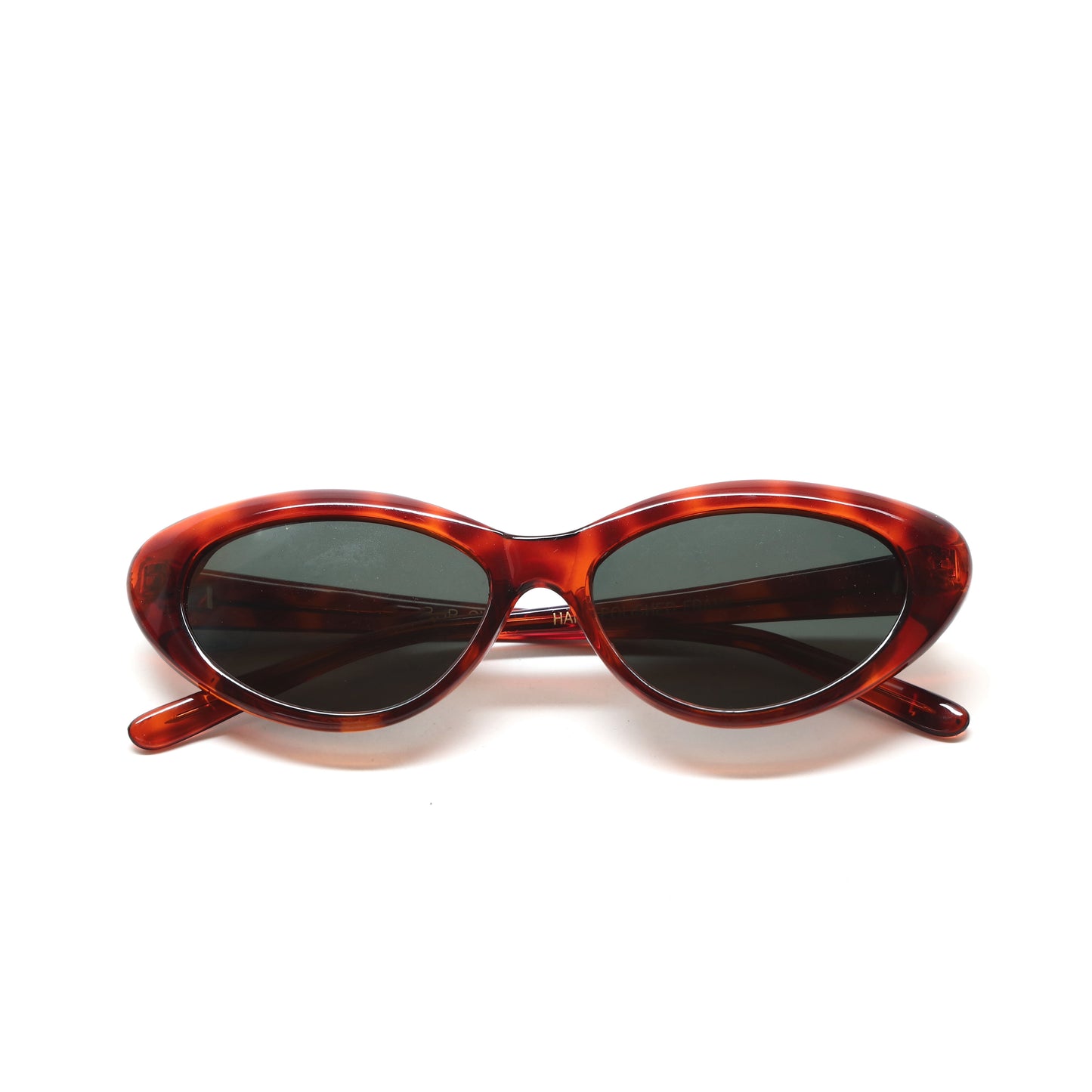 Vintage Small Size 90s Deadstock Mathilde Arched Triangle Sunglasses- Red