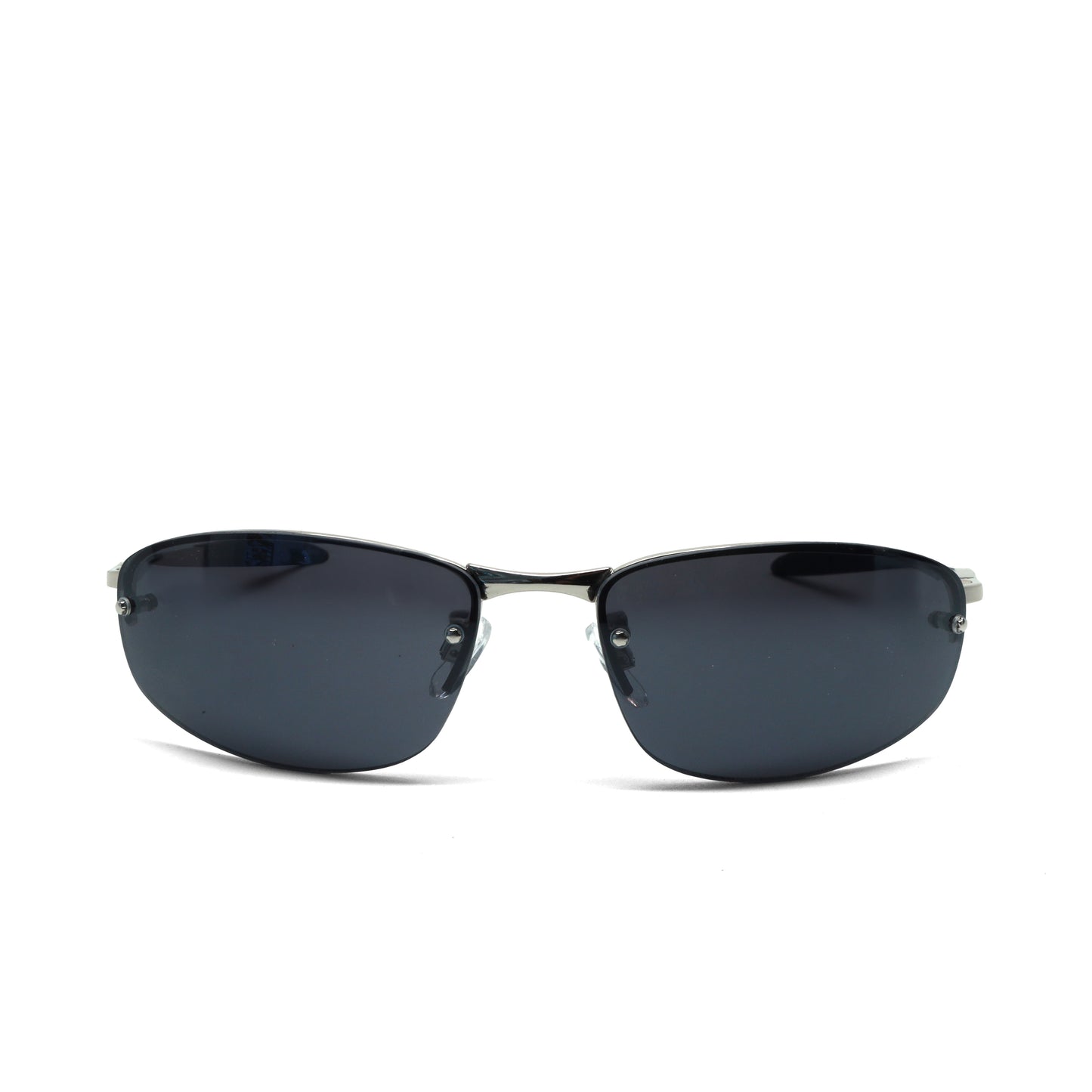 //Style 6922// True Vintage 90s Y2k Wraparound Frame Sunglasses - Silver
