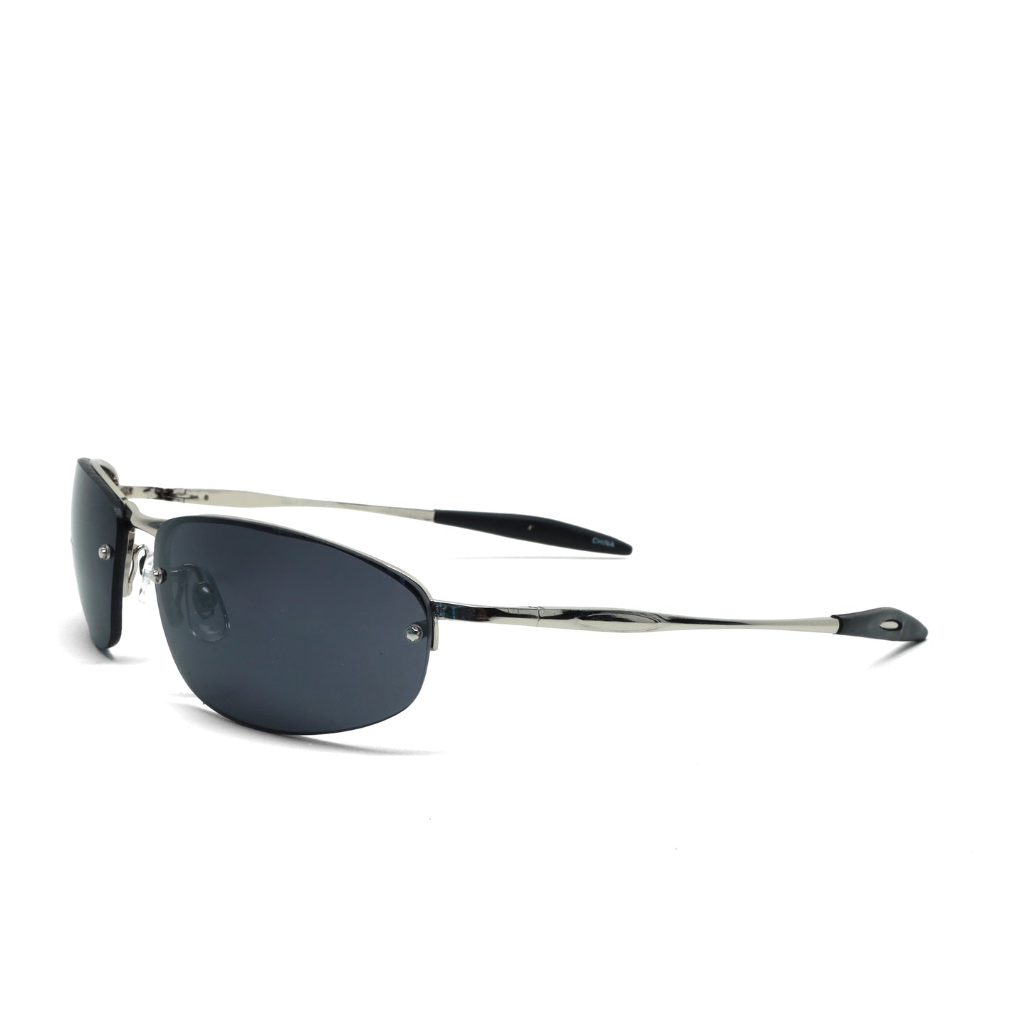 //Style 6922// True Vintage 90s Y2k Wraparound Frame Sunglasses - Silver