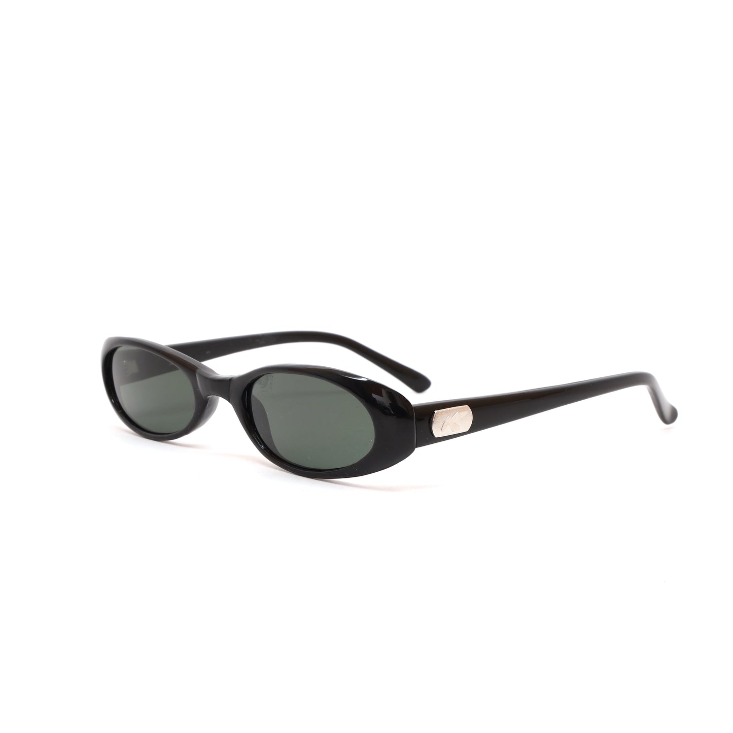 Vintage Small Size 90s Deadstock Jane Original Oval Sunglasses - Black