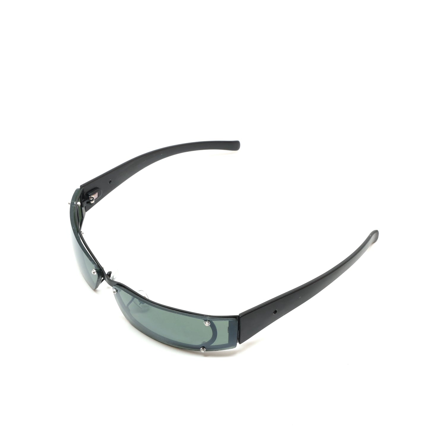 X-Static 1999 Slim Wraparound Rectangle Sunglasses - Black