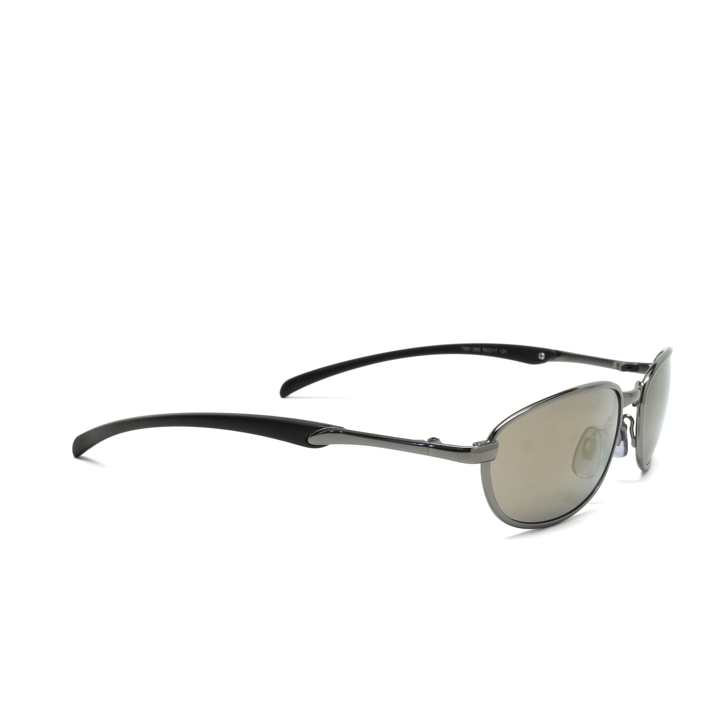 //Style 7281// Original 90s Classic Grey Wire Oval Sunglasses - Brown Hue