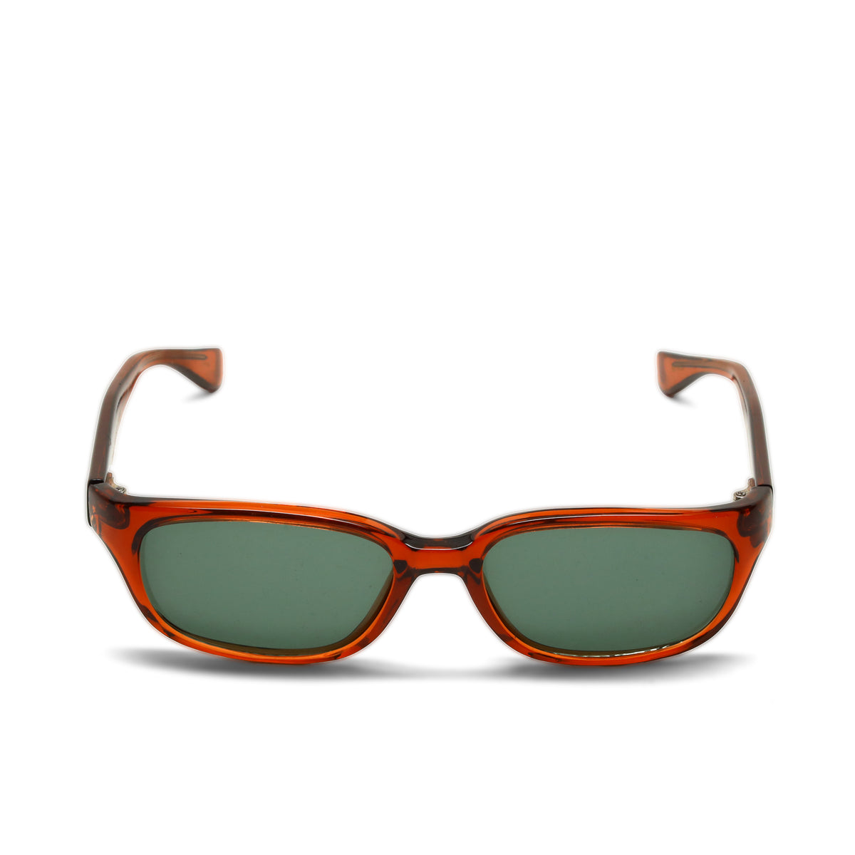 Deluxe //Style 018// Classic Vintage 90s Rectangle Mod Sunglasses - Transparent Red