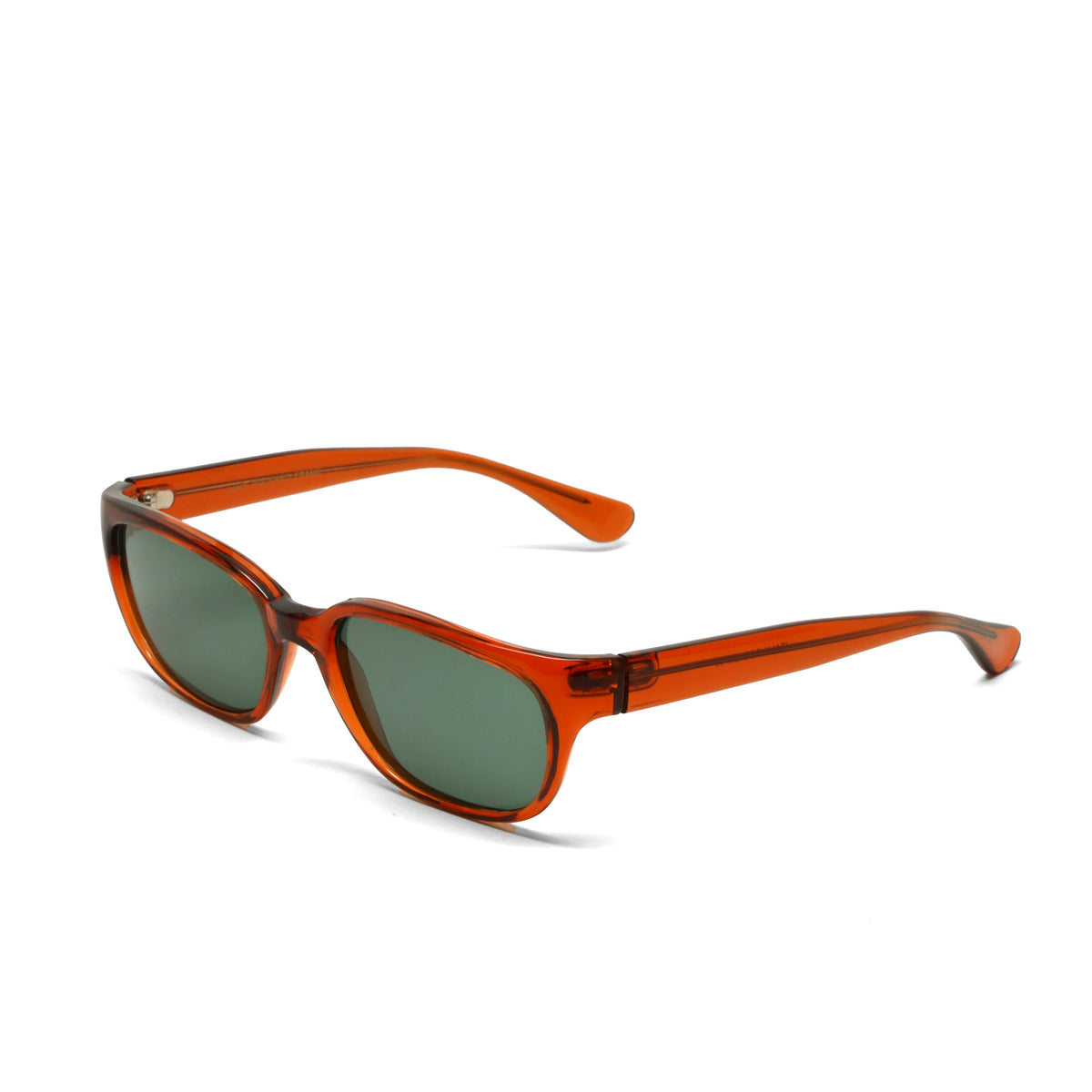 Deluxe //Style 018// Classic Vintage 90s Rectangle Mod Sunglasses - Transparent Red