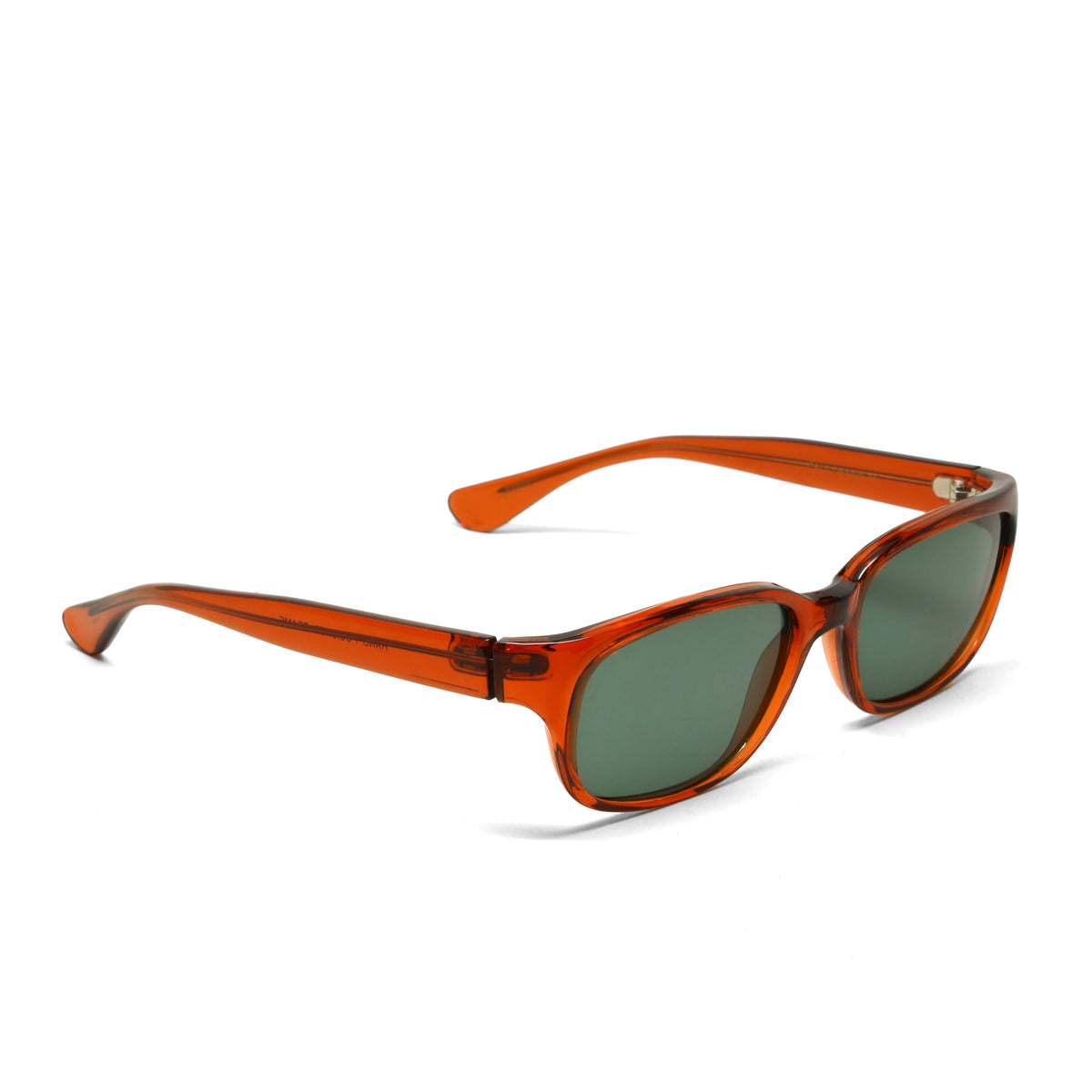 Deluxe //Style 018// Classic Vintage 90s Rectangle Mod Sunglasses - Transparent Red