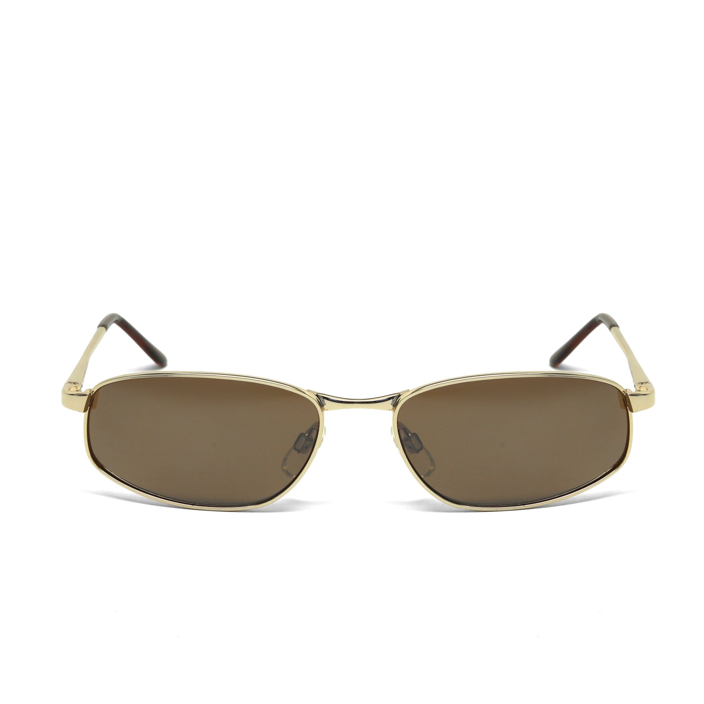 //Style 367// Vintage 90s Classic Wire Geometrical Sunglasses - Gold Brown