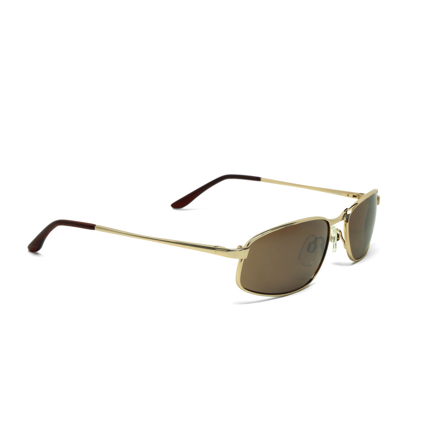 //Style 367// Vintage 90s Classic Wire Geometrical Sunglasses - Gold Brown