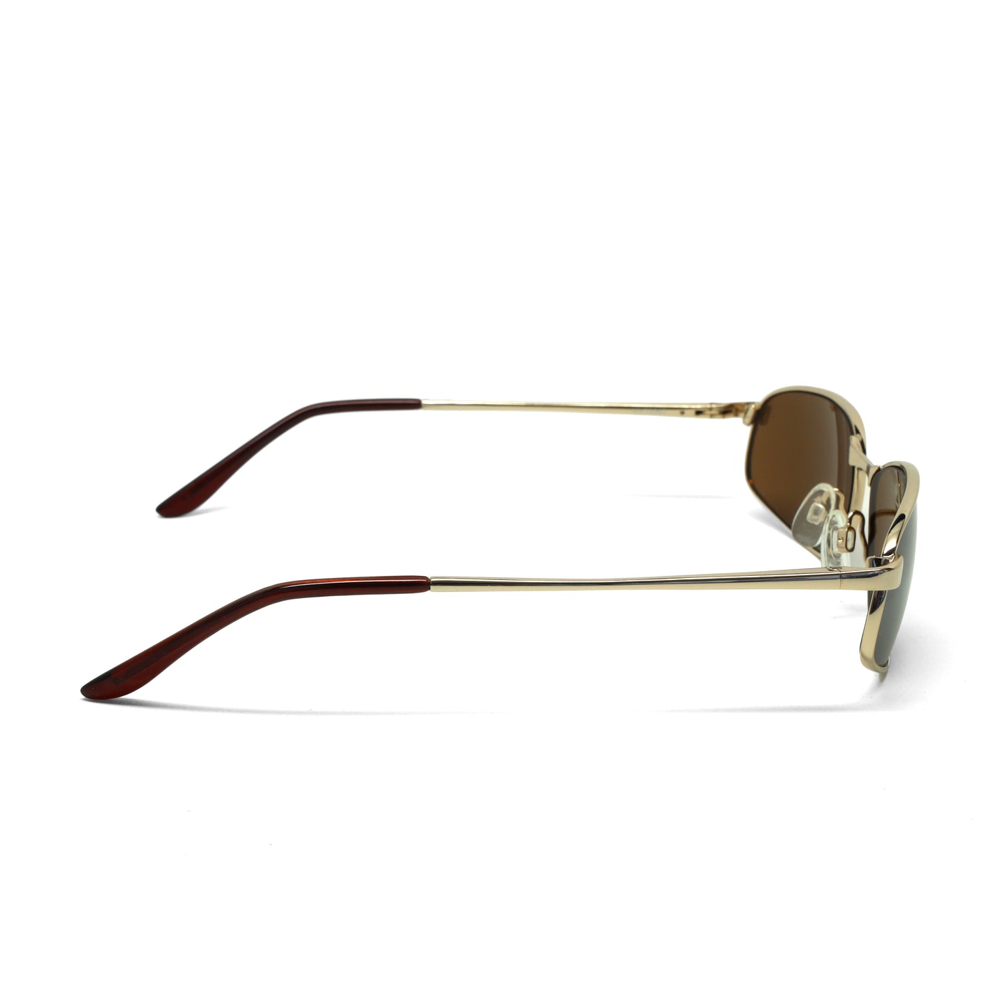 //Style 367// Vintage 90s Classic Wire Geometrical Sunglasses - Gold Brown