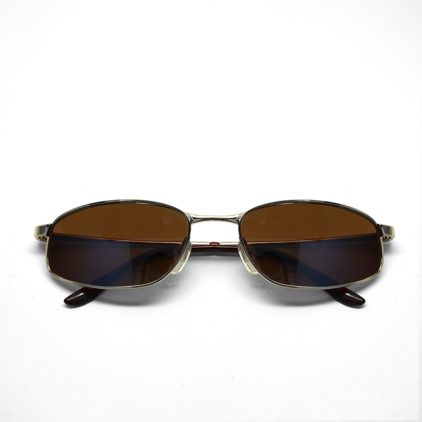 //Style 367// Vintage 90s Classic Wire Geometrical Sunglasses - Gold Brown