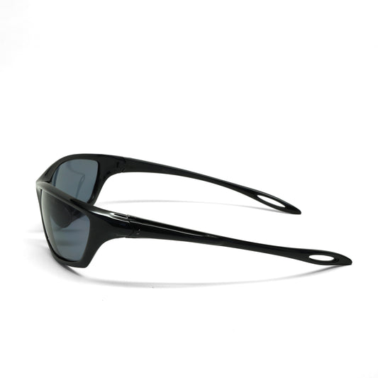 /Prototype 5F/ Y2K Pilot Style Wraparound Visor Sunglasses - Black