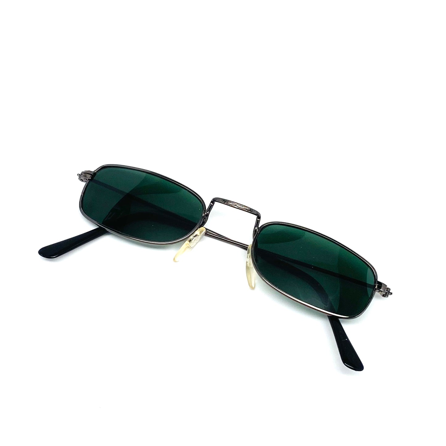 Vintage Small Size 1997 Rectangular Narrow Frame Sunglasses - Grey