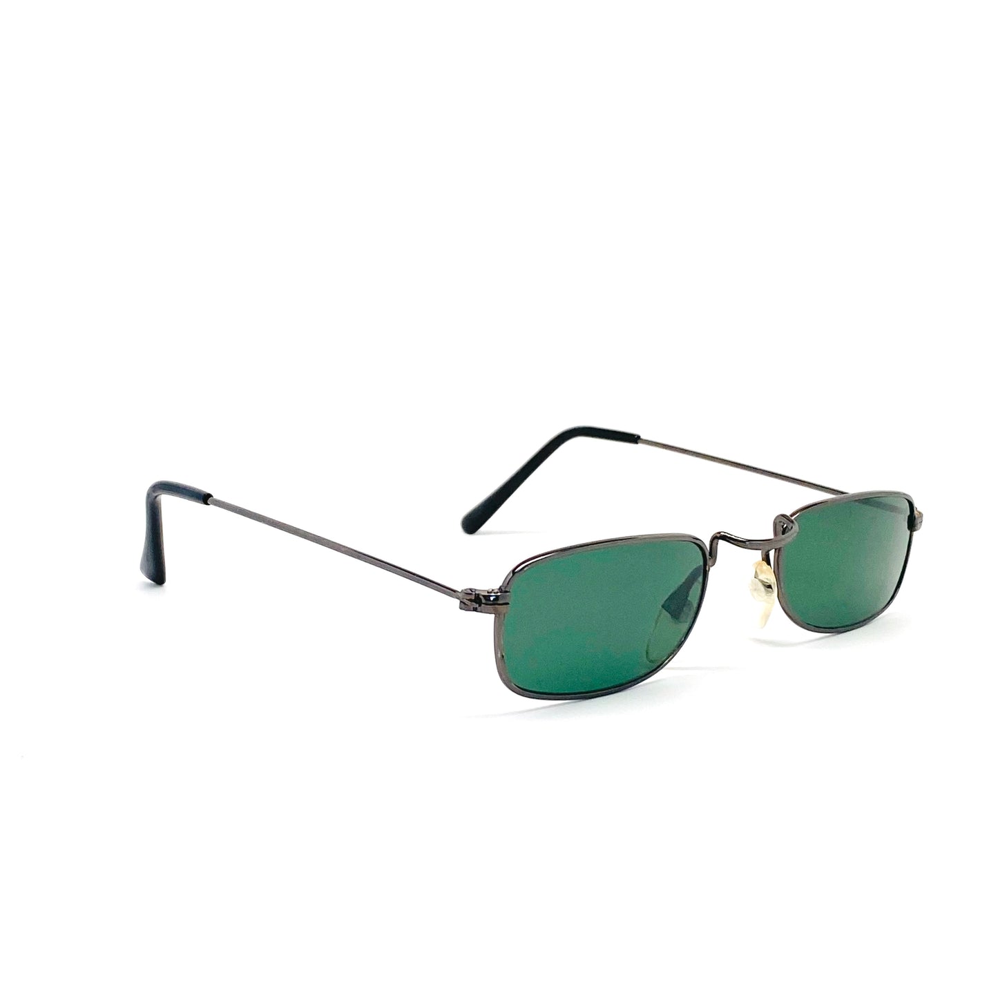 Vintage Small Size 1997 Rectangular Narrow Frame Sunglasses - Grey