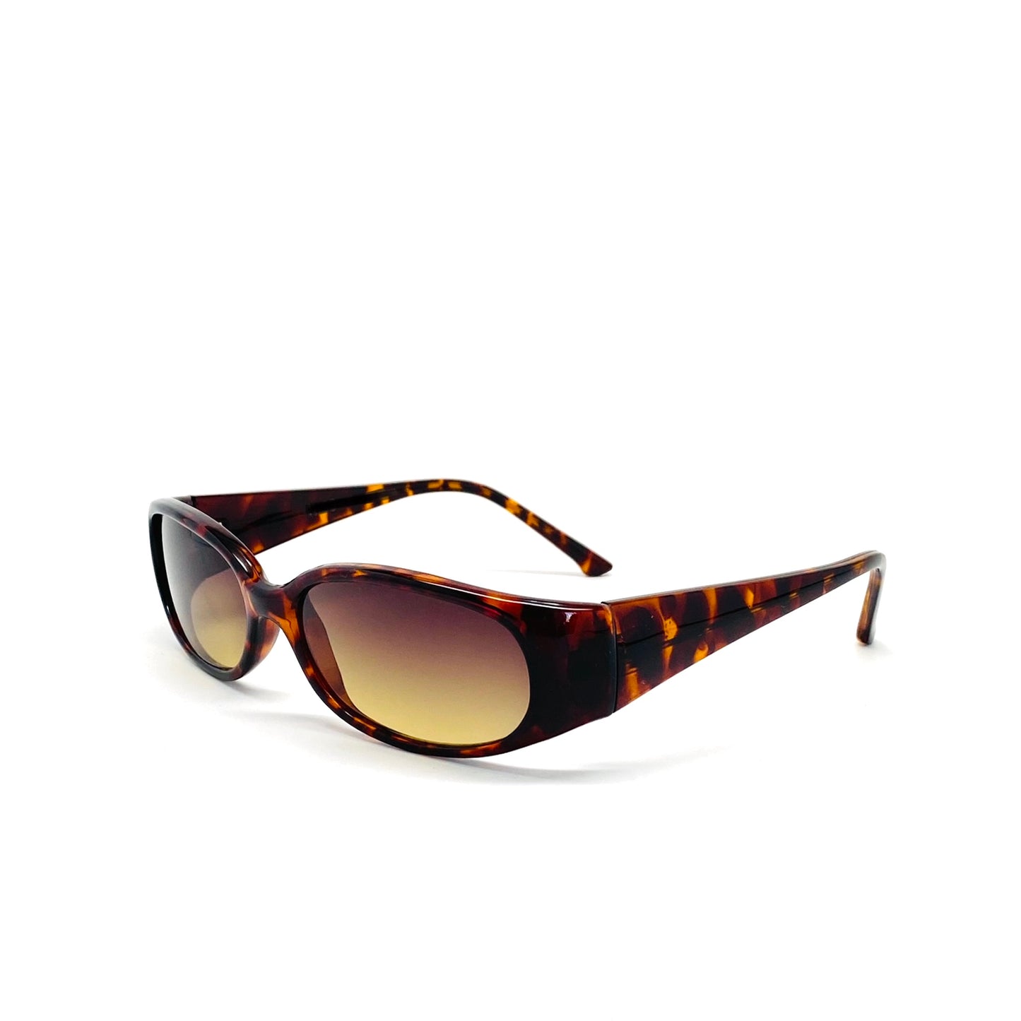 Vintage Small Size Alexine Oval Frame Sunglasses - Orange